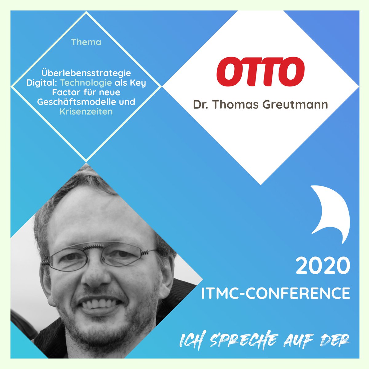 Um 18:40 Uhr wird der zweite Vortrag aus dem Hause <a href="/otto_de/">OTTO</a> gehalten. Herr Dr. Thomas Greutmann wird hier über die #Technologie als Key Factor für neue #Geschäftsmodelle sprechen.

Wir freuen uns sehr darauf und hoffen, dass Du am 24.06.2020 auch dabei bist!