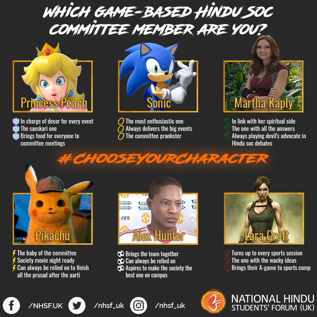 nhsf_uk's tweet photo. JCD is now less than a week away!! π€© Registration closes in two days so make sure to sign up! π
Out of all these game characters which one are you most like? Let us know by replying to this tweet! π€
Sign up NOW: https://t.co/8goeSjX1pY
#LearnLinkLevelUp #ChooseYourCharacter https://t.co/WA9nFAKsQe
