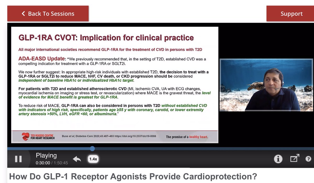 How Do GLP-1 Receptor Agonists Provide Cardioprotection?
GLP-1 Receptor Agonists and Cardiovascular Outcomes—The Evidence #ADA2020 
Mansoor Husain MD, FRCPC