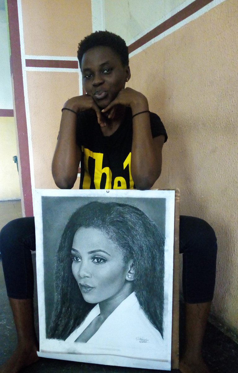 Vicky_Splendour's tweet photo. ''You can't climb to the mountain top without rocks to hold on to. Every stone thrown your way is for every step you take.''- Genevieve Nnaji
My drawing of @GenevieveNnaji1
#WeAreNigerianCreatives #Iamanartist #Art #Artist #drawings #drawingwhileblack #lionheart #MyLifeIsSweet https://t.co/iaBDuhyjAW