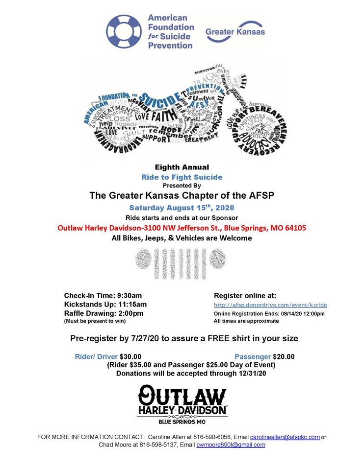 AFSP_KC's tweet photo. Come Ride with us on August 15
Please share with your family and friends.
https://t.co/KXOPhug9Gj https://t.co/MLZQgNNr1P