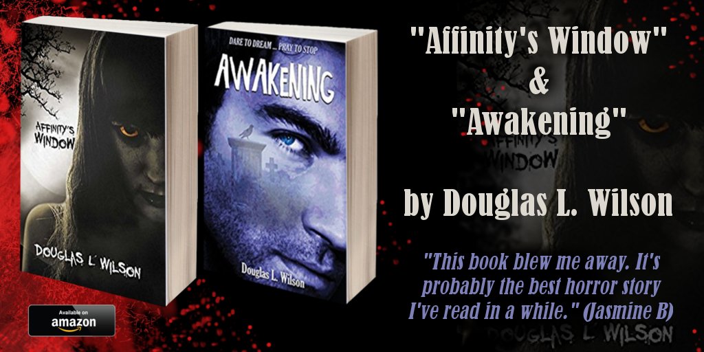 Via "<a href="/anglrsg9/">Douglas L. Wilson (Doug)</a>
Think humans are the only beings subject to fear and avarice? Witness the plotting and scheming that takes place beyond the veil of our existence.

amazon.com/Affinitys-Wind……
amazon.com/Awakening-Affi……

#supernatural  #horror