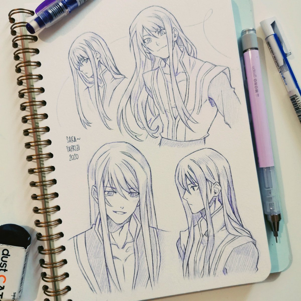 I'm playing Tales of Vesperia and I like Yuri a lot ❤️ So I had to do some sketches... #talesofvesperia #yurilowell 