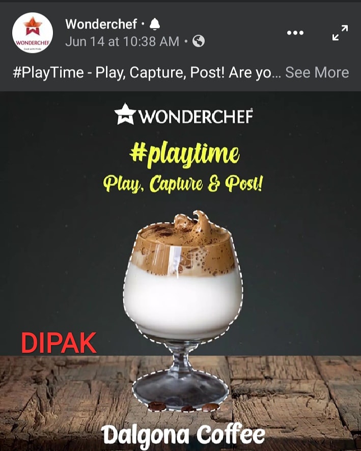 DipakKu84762434's tweet photo. @wonderchef Here is my perfect screenshot of Dalgona coffee @wonderchef
#PlayTime #GifFun @wonderchef 
Tag
@MunmunD77420711 @abha_mishra19 @Soniyaskjain1 @mysterioussu @RubyAga9339 @BansalKunjkapil @blessedkamal @karan875 @pari0275 @dadofbonhisha @godsowntalk https://t.co/vCC0PcJrfy