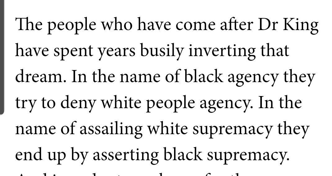 Here we are, BLM is about denying white people agency according to this article by D Murray and shared by regular media commentator Fraiser Nelson. Almost like they are saying BLM are racists and they are a threat to white people and want to seize their wealth, almost...5/