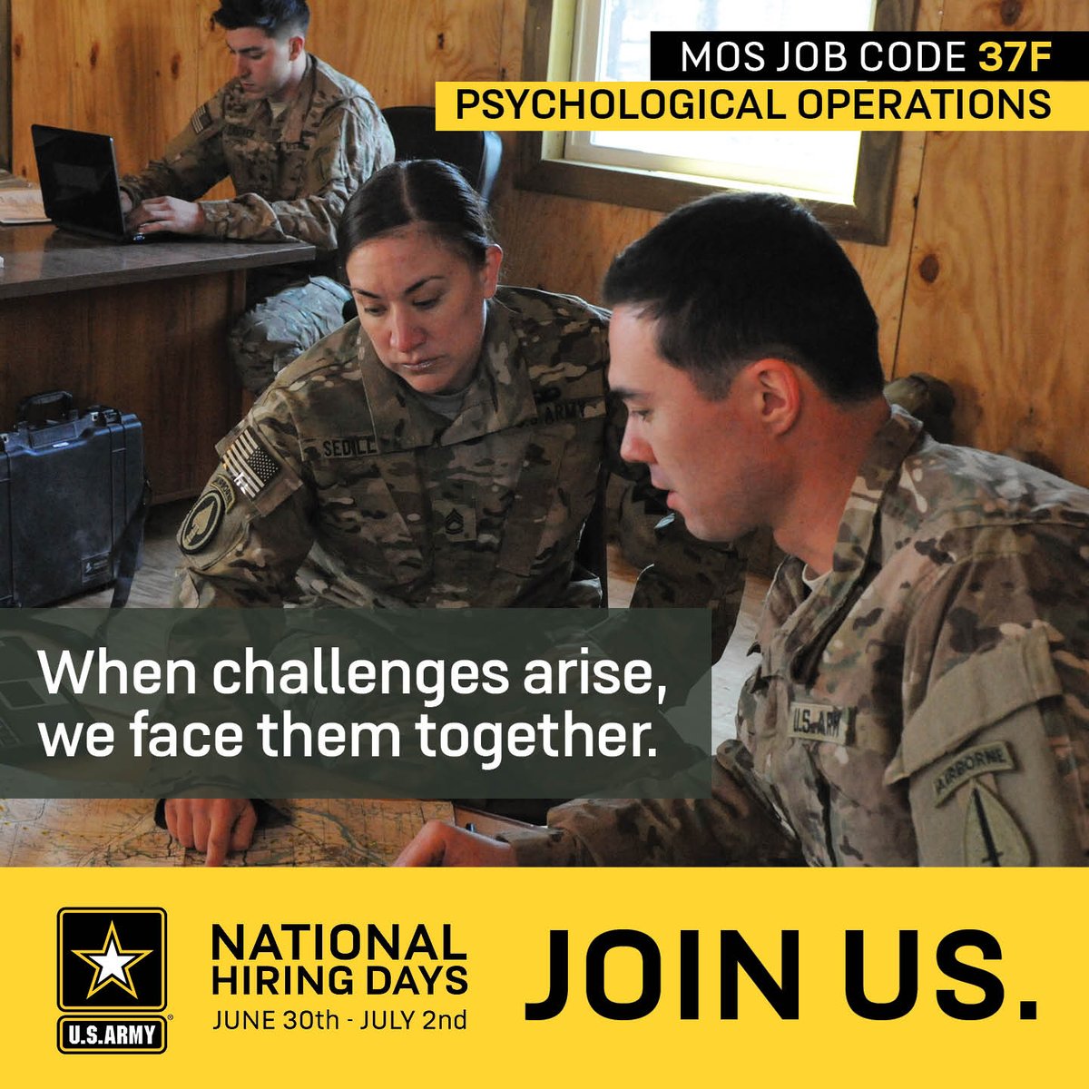 ArmyHouston's tweet image. Army's 1st virtual hiring campaign is a 3-day event with a goal of finding 10,000 men &amp;amp; women to join our team. With 150 different part and full-time career paths, the Army offers purpose, belonging and a pathway to success. 
 Visit goarmy.com/hiringdays for more information.