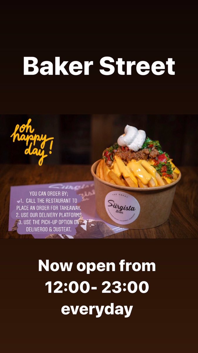 Baker Street now open from 12pm! 🎉