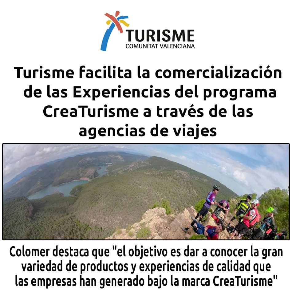 hosteleriaenvlc's tweet photo. TURISME FACILITA LA COMERCIALIZACIÓN DE LAS EXPERIENCIAS DEL PROGRAMA CREATURISME A TRAVÉS DE LAS AGENCIAS DE VIAJES
https://t.co/y0V8D7EWvf
@Valenciaturismo #TurismeCV #HosteleriaEnValencia #Experiencias #Programa #CreaTurisme #AgenciasDeViajes #Empresas #AEVAV #SeminariosWeb https://t.co/MLVd8k4UgD