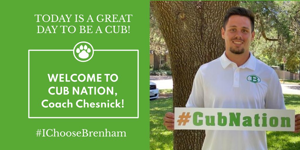 BrenhamISDHR's tweet photo. We are excited to welcome Robert Chesnick to @PrideAcadBISD and @BrenhamCubAth. It's a great day to join Cub Nation! @BrenhamISD #IChooseBrenham #GreatThingsBrenham https://t.co/rrkFDHRM9u