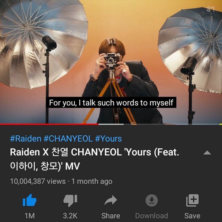 10 millions views for 'Yours' ♥

🍒youtu.be/N2dsnGc7TFk 

#WillBeYOURSForever
#CHANYEOL #찬열 @weareoneEXO