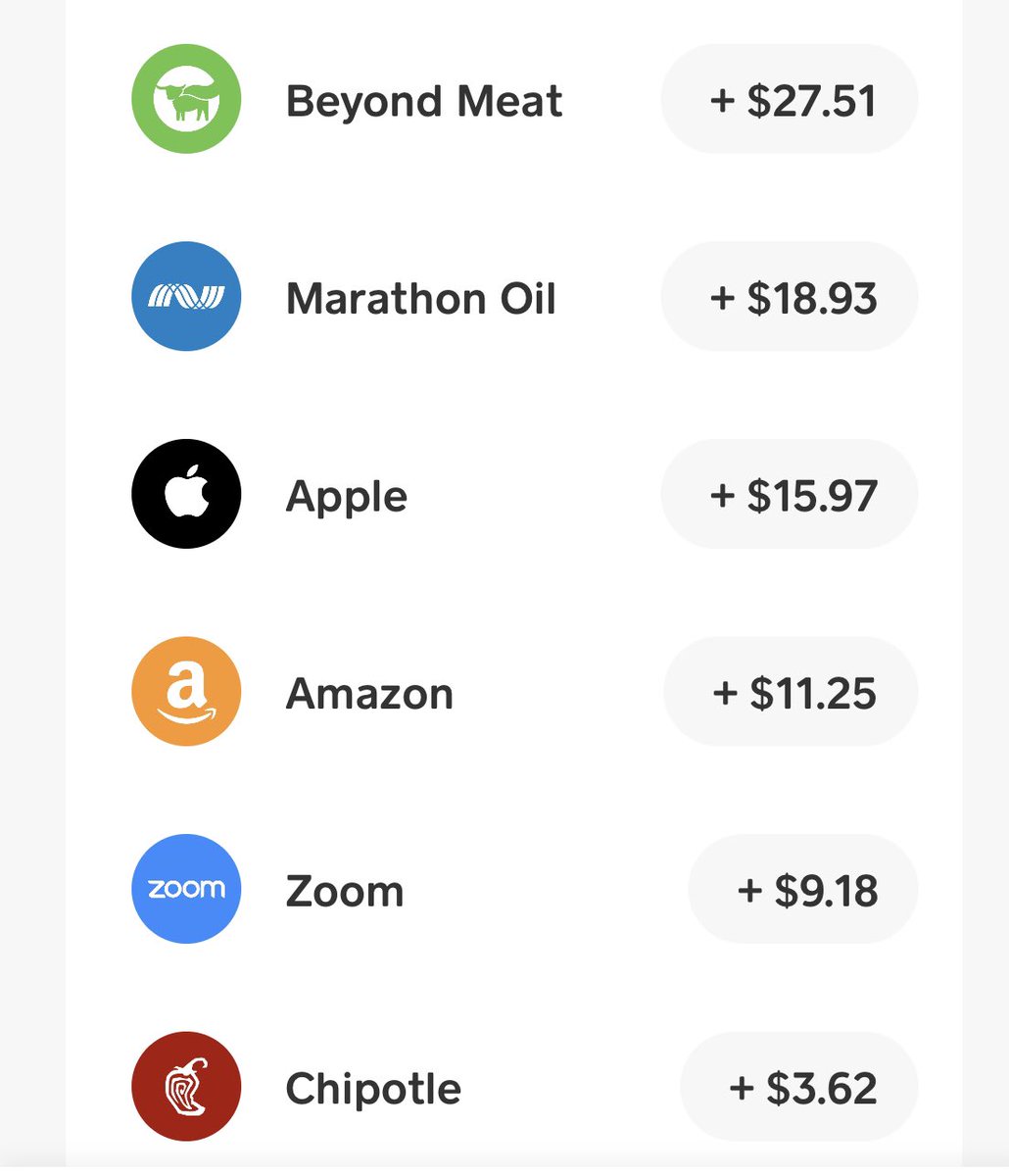 I truly hope y’all have  $BYND  $ZM  $MRO in tour portfolios tho. Here’s my top stocks (it was soo much more last week, )Add them...or don’t. If you want a referral for FREE stocks, hit me up. I learned abt stocks here, so should you.  https://gumroad.com/a/912815219/IDaKd