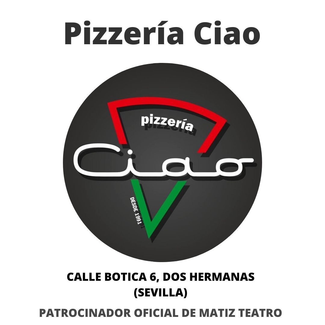 matizteatro's tweet image. Desde el 25 de mayo, nuestro patrocinador oficial @PizzeriasCiao (Sevilla) ha re-abierto las puertas de su local al público. Cuentan con todas las medidas sanitarias para que podamos disfrutar de sus pizzas, pastas, entrantes y ensaladas favoritas de forma 100% segura.