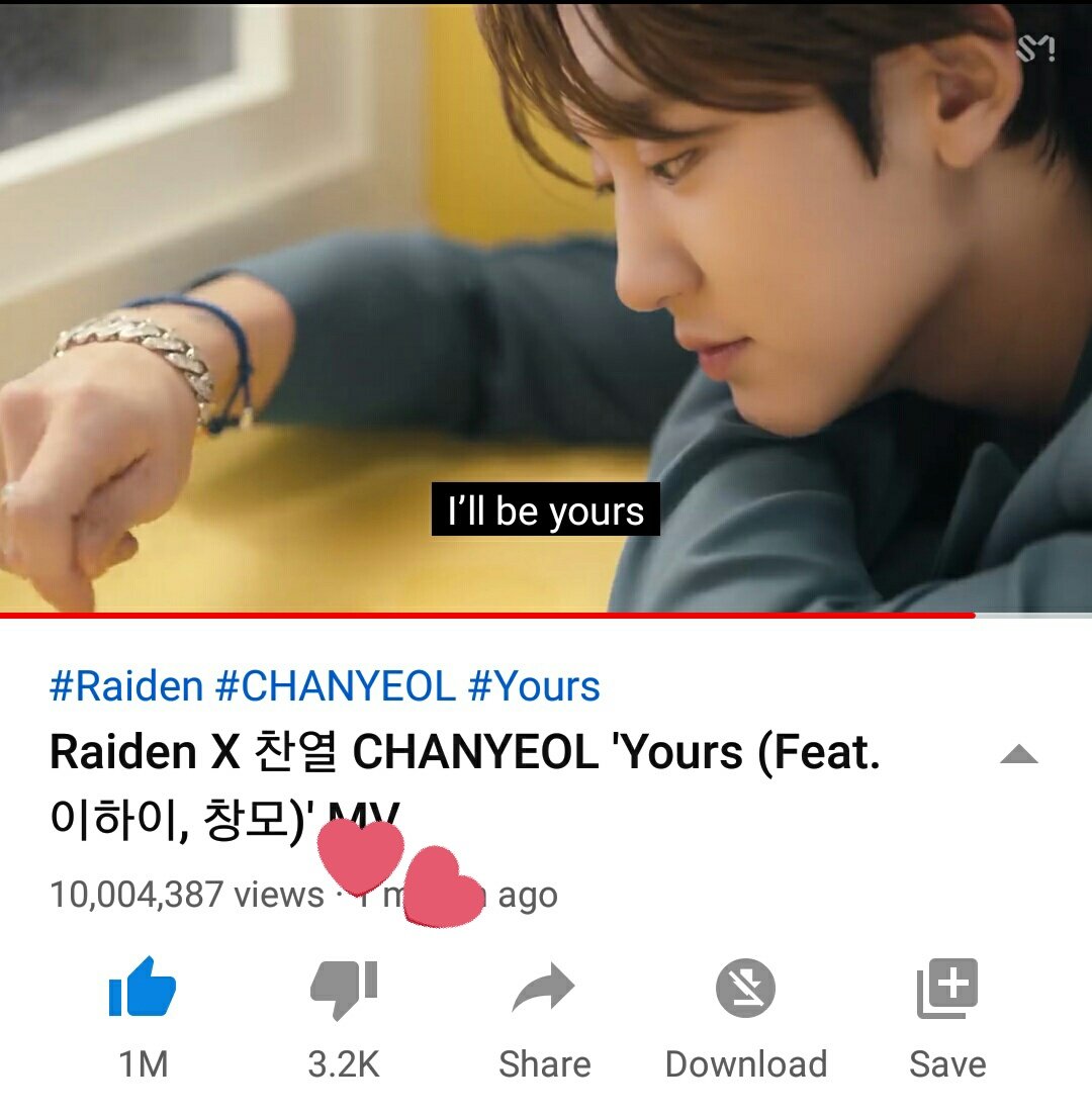 #Yours mv has reached 10M views ❤❤

Well done fam ❤

Keep streaming! ❤
youtu.be/N2dsnGc7TFk

#WillBeYOURSForever 
#raiden_chanyeol #Chanyeol
@weareoneEXO