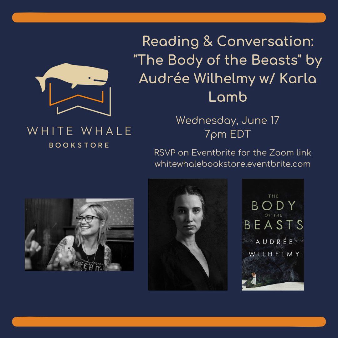 whitewhalebks's tweet photo. This Wednesday! @AudreeWilhelmy, author of THE BODY OF THE BEASTS from @HouseofAnansi (translated by Susan Ouriou), will be reading and in conversation with and @KLambchops! We love Québécois lit; this slim lyrical novel is a stunning example of the genre.
https://t.co/q7OC6V1FXq https://t.co/KyzEVvjW9U