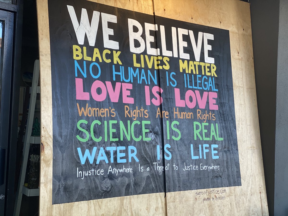 RebekahRadice's tweet photo. Everywhere I go, no matter where I walk or drive, I find signs of hope, solidarity, and action. 

"Injustice anywhere is a threat of justice everywhere." 🙌

#blacklivesmatter https://t.co/h6thzJ5zXD