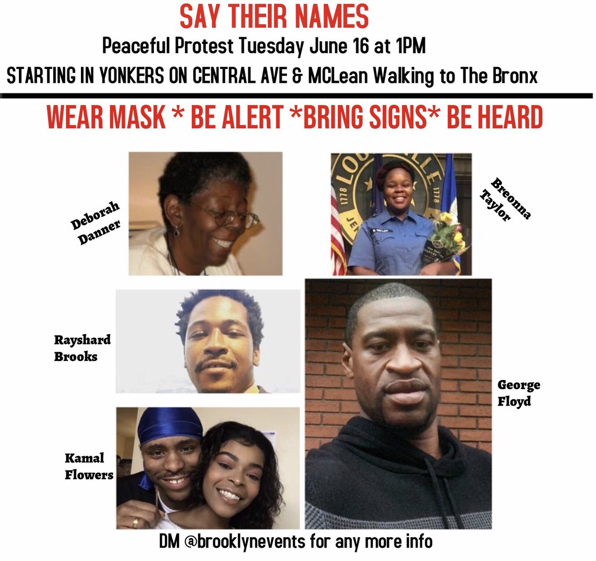 StudModelMarket's tweet image. #SAYTHEIRNAMES #RayshardBrooks #DeborahDanner #GeorgeFloyd #KamalFlowers  #BreonnaTaylor #PeacefulProtest #NYC #Yonkers #Bronx