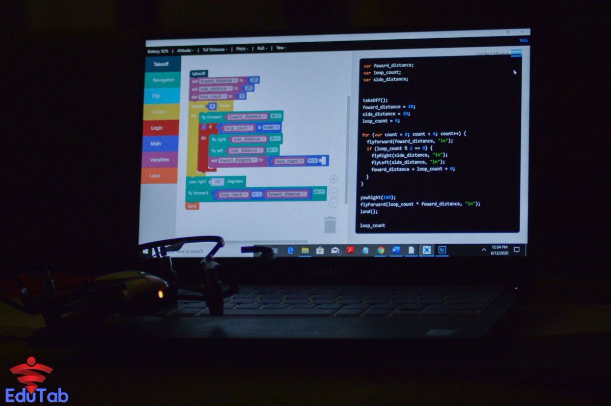 Edutab_Africa's tweet photo. Code the fun way!
@DroneBlocks #Tello #RyzeRobotics #Coding #Programming #Code #SDG4 https://t.co/pMo7AnakdG