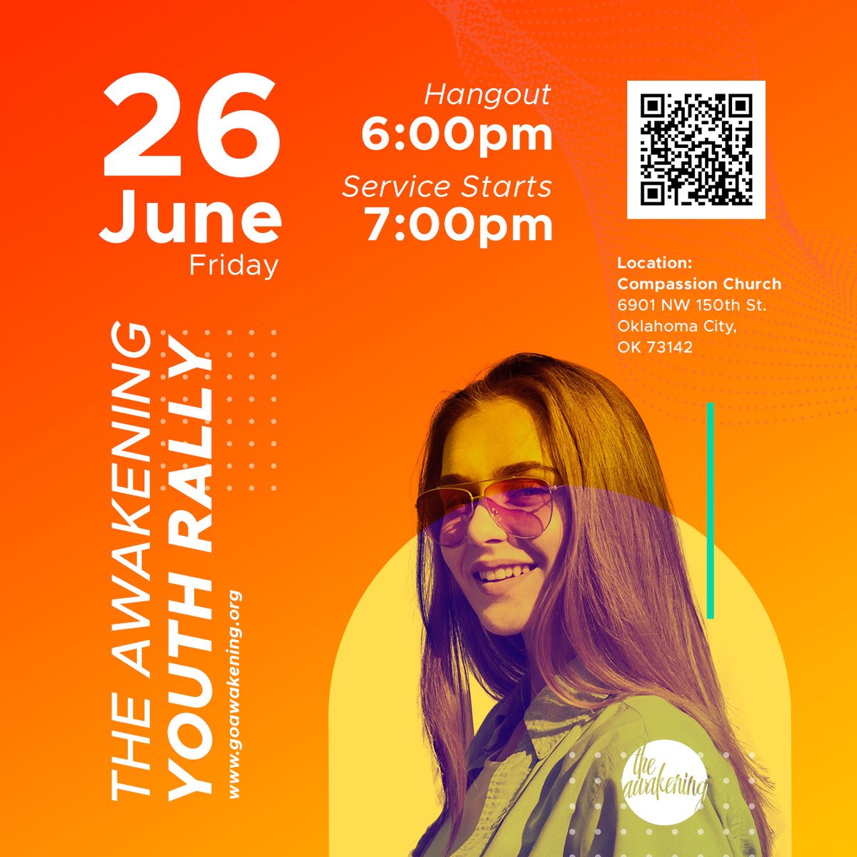 Check it out! For our local youth groups here in Oklahoma, you're invited to join us on Friday, June 26 for The Awakening Youth Rally hosted at Compassion Church. Find out more on our event page on Facebook and let us know if you're coming! #untilthelasthasheard #summer2020