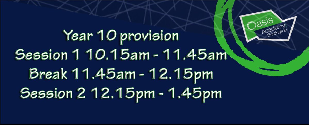 OABrislington's tweet image. Great to see the first of our Year 10 groups today, returning albeit for a week at a time for face-to-face support. Remember to bring a drink with you and snacks for breaktime. #facetofacelearning #workingtogether #onlinelearningresources #covid_19pandemic