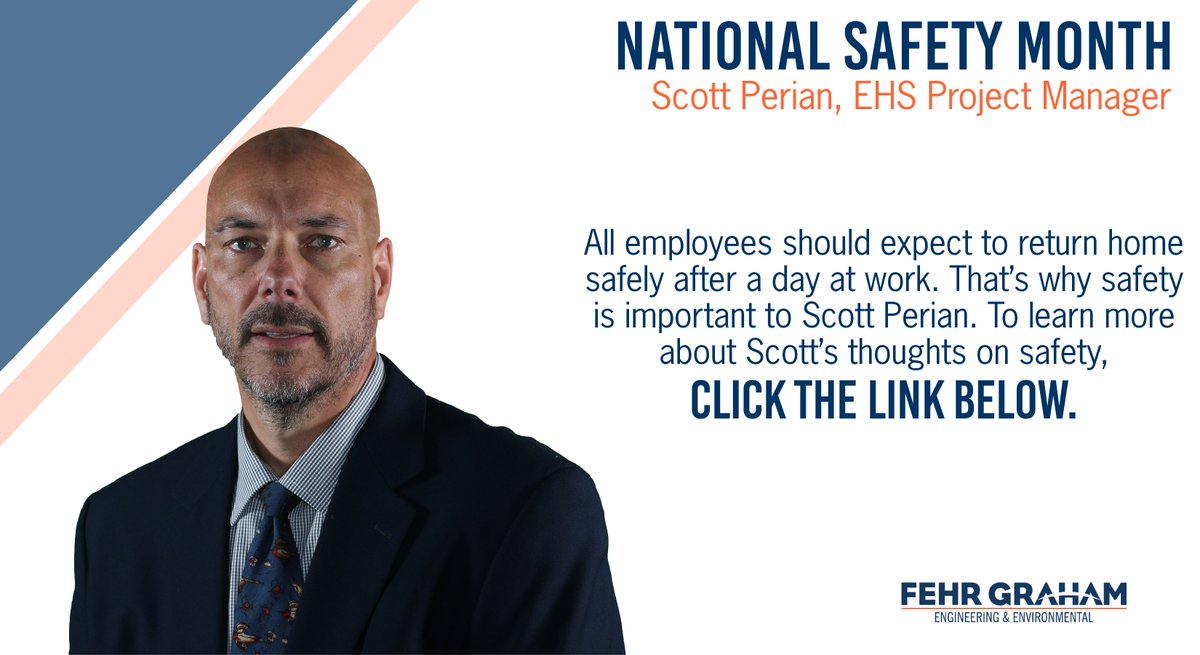fehrgraham's tweet photo. To continue our celebration of National Safety Month, find out Environmental Health and Safety Project Manager Scott Perian’s key safety tip. 
@NSCsafety 
Read more: https://t.co/QnpwjwaAlw https://t.co/Os2pKxNcRZ