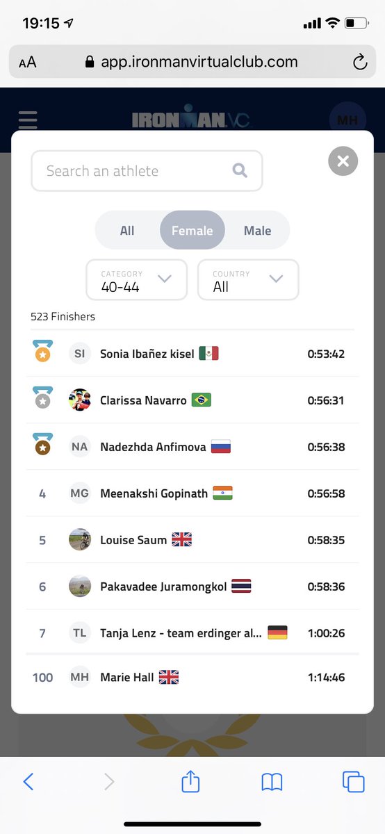 Marie_L_Hall's tweet photo. Top 100 (Just !!!) woman of my age group to finish @IRONMANtri #VR11
Happy with that like 🙌🏻🙌🏻 https://t.co/3FcK37ZDdi