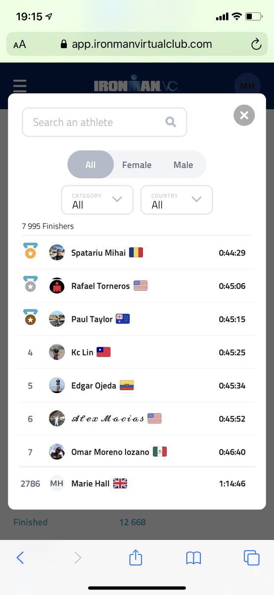 Marie_L_Hall's tweet photo. Top 100 (Just !!!) woman of my age group to finish @IRONMANtri #VR11
Happy with that like 🙌🏻🙌🏻 https://t.co/3FcK37ZDdi