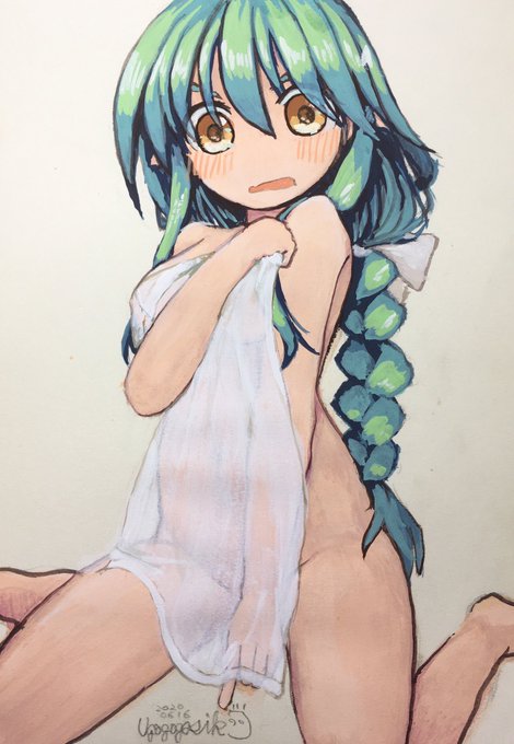 何故か着てないメルジーネさん。
アクリルガッシュで。 