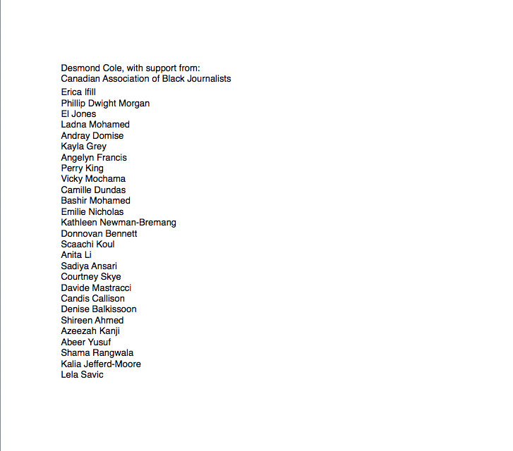 With the support of Black, Indigenous and other journalists of colour, I've written an open letter to CBC's Wendy Mesley regarding her recent racist comments. I invite all CDN journalists, writers and those who do media work to sign in support

docs.google.com/forms/d/e/1FAI…