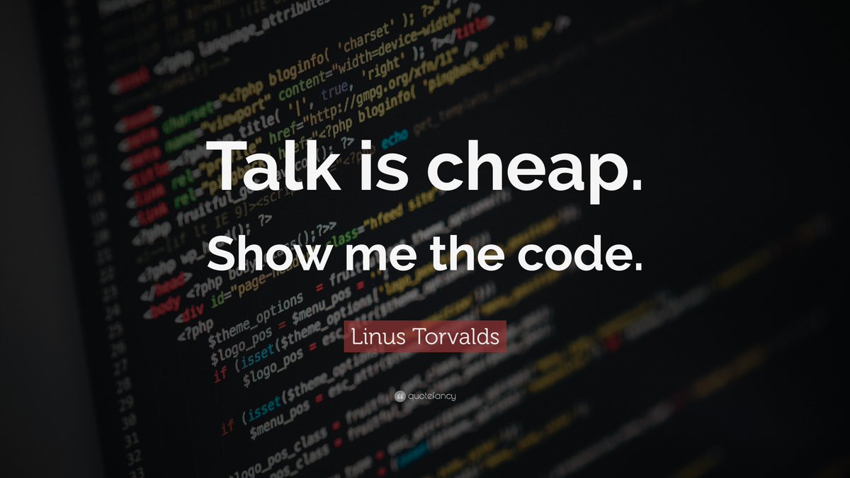 mattwrightcodes's tweet image. "Talk is cheap. Show me the code" 
#100daysofcode
#codenewbie
#codingwithmatt