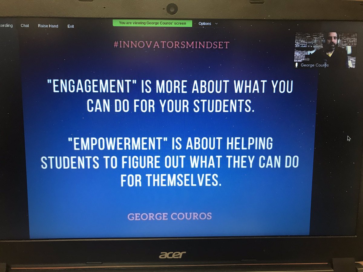 coachmath2001's tweet photo. #InnovateMS2020 virtual style with @gcouros https://t.co/cL5NWhRvkM