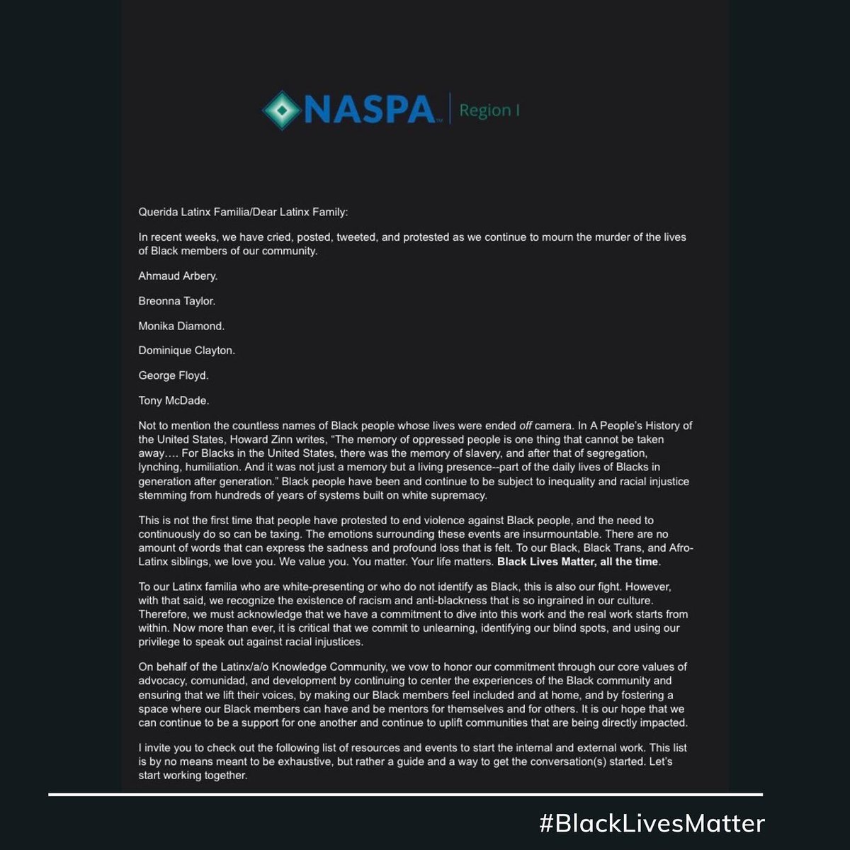 NASPA Region I LKC tweet media