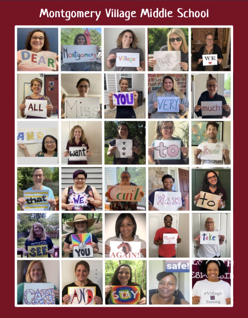 KishaLogan's tweet image. Have a great summer @MVMS_MCPS Mustangs! We miss you and will continue to support you until we’re together again. Take care and be safe. Here’s a special message from the staff. ❤️ @RoyLiburd @j3raspen