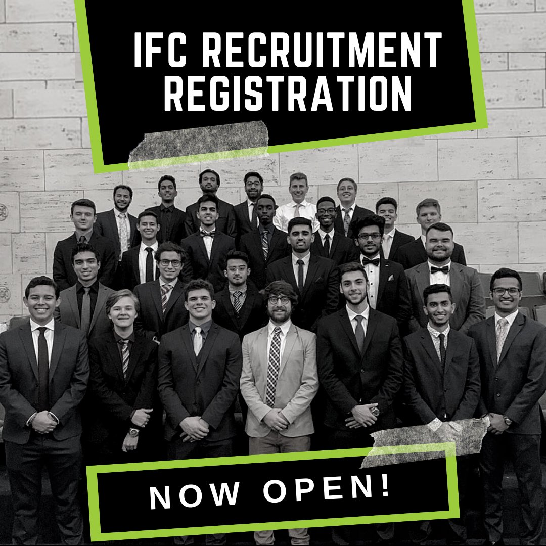 Registration for Fall 2020 IFC Recruitment is now open! Register today through the link in our bio!
