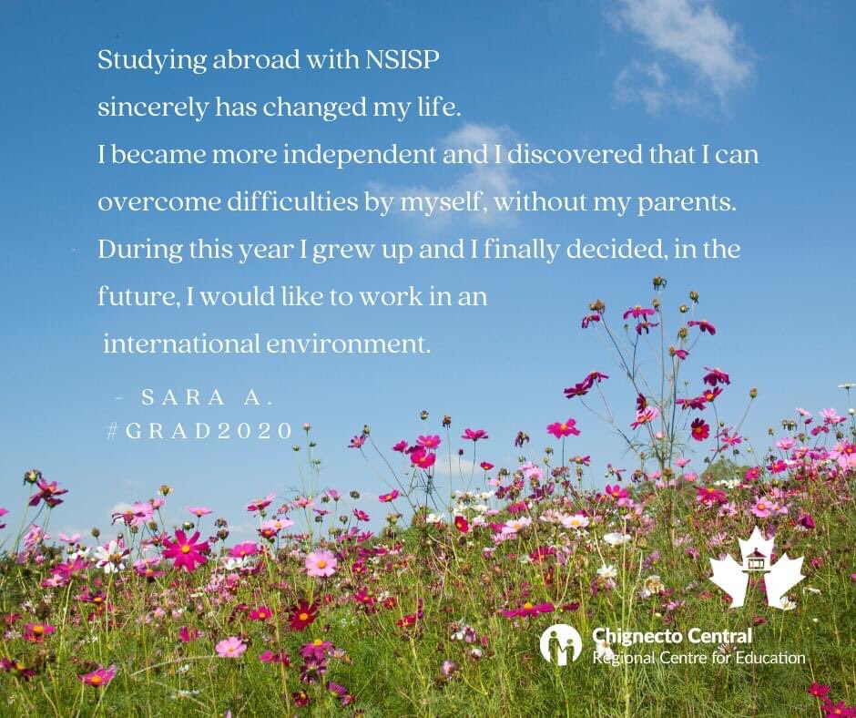 CCRCE_ISP's tweet photo. Study abroad reflections from our @CCRCE_NS @NSISP graduates. 🎓
#nsisp #grads2020 #novascotia https://t.co/zeCqt2ePCe