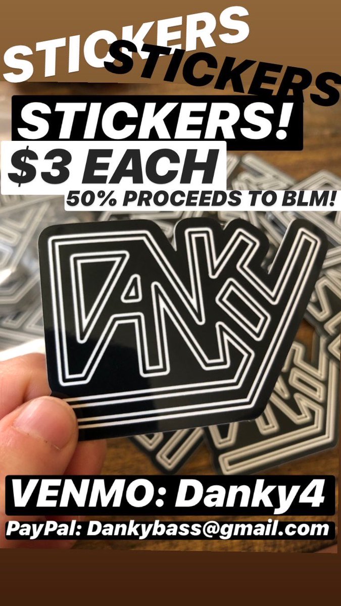 STICKERS! Venmo, PayPal or visit spankydanky.bandcamp.com/merch/danky-lo… 🖤