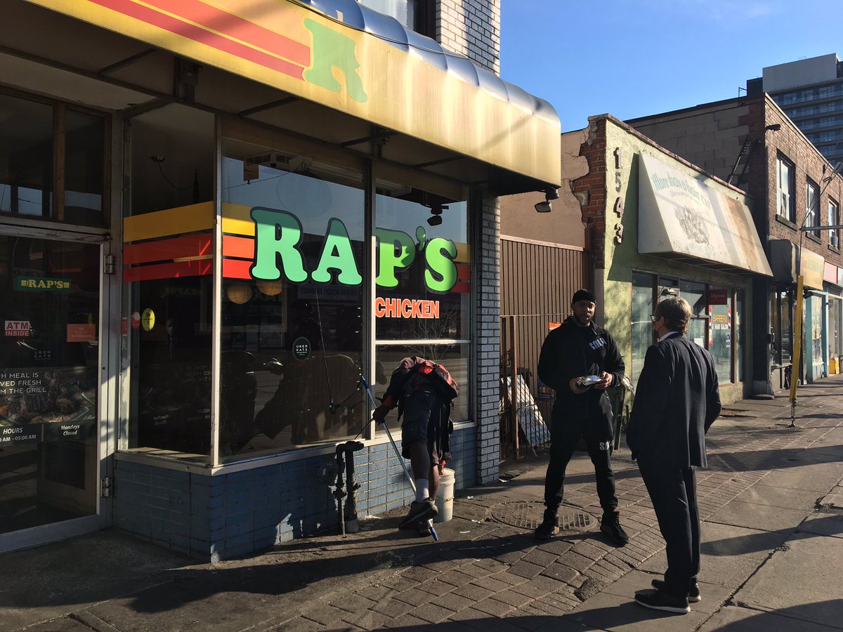 JohnTory's tweet photo. Picked-up dinner from RAP’S on Eglinton West this evening to #SupportLocal business in our city. Whether it’s takeout or delivery, your next meal can help #SupportLocal Toronto businesses during these challenging times. https://t.co/k46NLLdzbi
