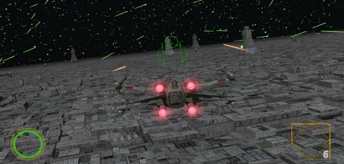 2001Factor 5 is back with the GREAT Star Wars Rogue Squadron II: Rogue Leader (GameCube only). Frankly, it hasn't aged. Find it, buy it and get your Wii out.An other masterpiece. Again 