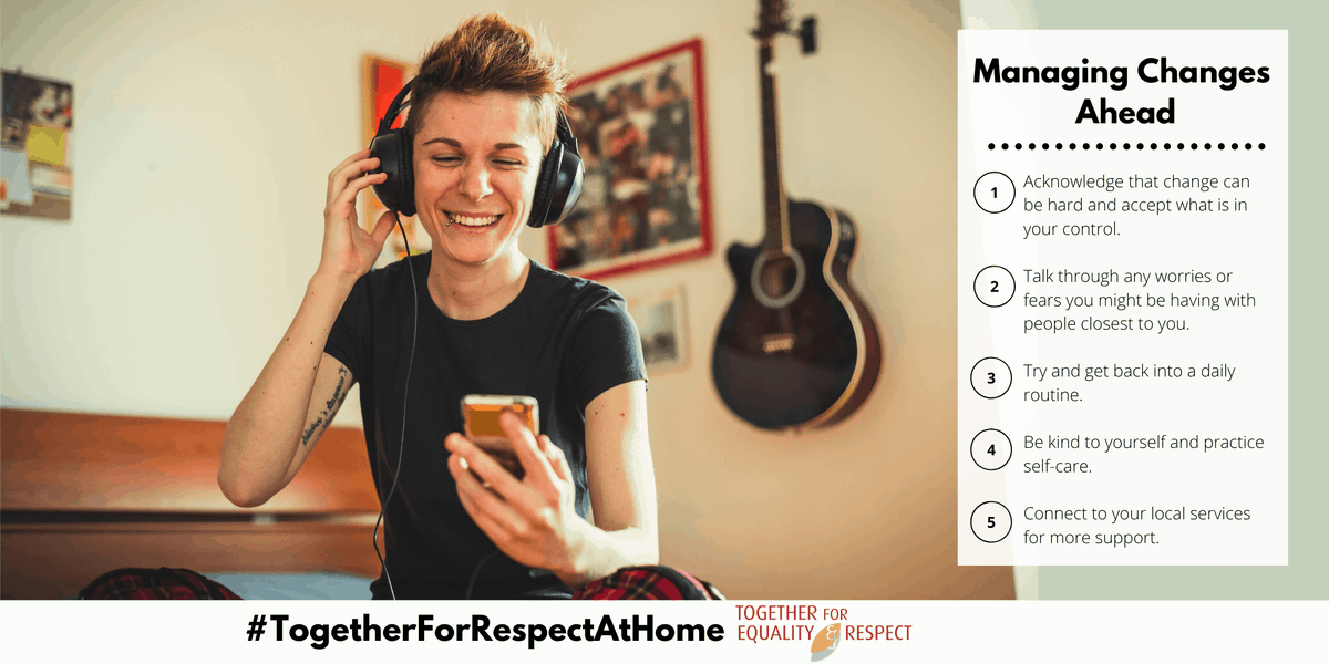 EasternCLC's tweet photo. Here are five small steps that can help you manage change. #TogetherForRespectAtHome https://t.co/rueZzmlTN3