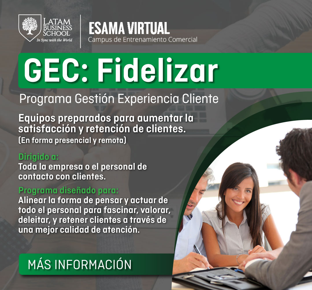 latambschool's tweet photo. LA ALIANZA LATAM BUSINESS SCHOOL-ESAMA ha desarrollado 3 programas, uno de ellos GEC Programa Gestión Experiencia Cliente | Equipos preparados para aumentar la satisfacción y retención de clientes. ¡Conócelo!
https://t.co/6xmc1BVWNF

#business
#school
#ESAMA
#programas
#cliente https://t.co/A4LPzu9gs2