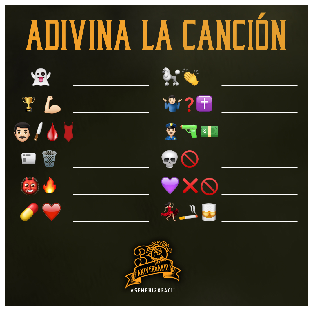 ¡Apoco muy fan del <a href="/ElHaraganyCia/">El Haragán y Cía</a>😎¿Podrán identificar cada canción? Capturen o guarden la imagen, pongan sus respuestas y mandenlo en los comentarios ... veamos si le atinan a todas.🤟🔥