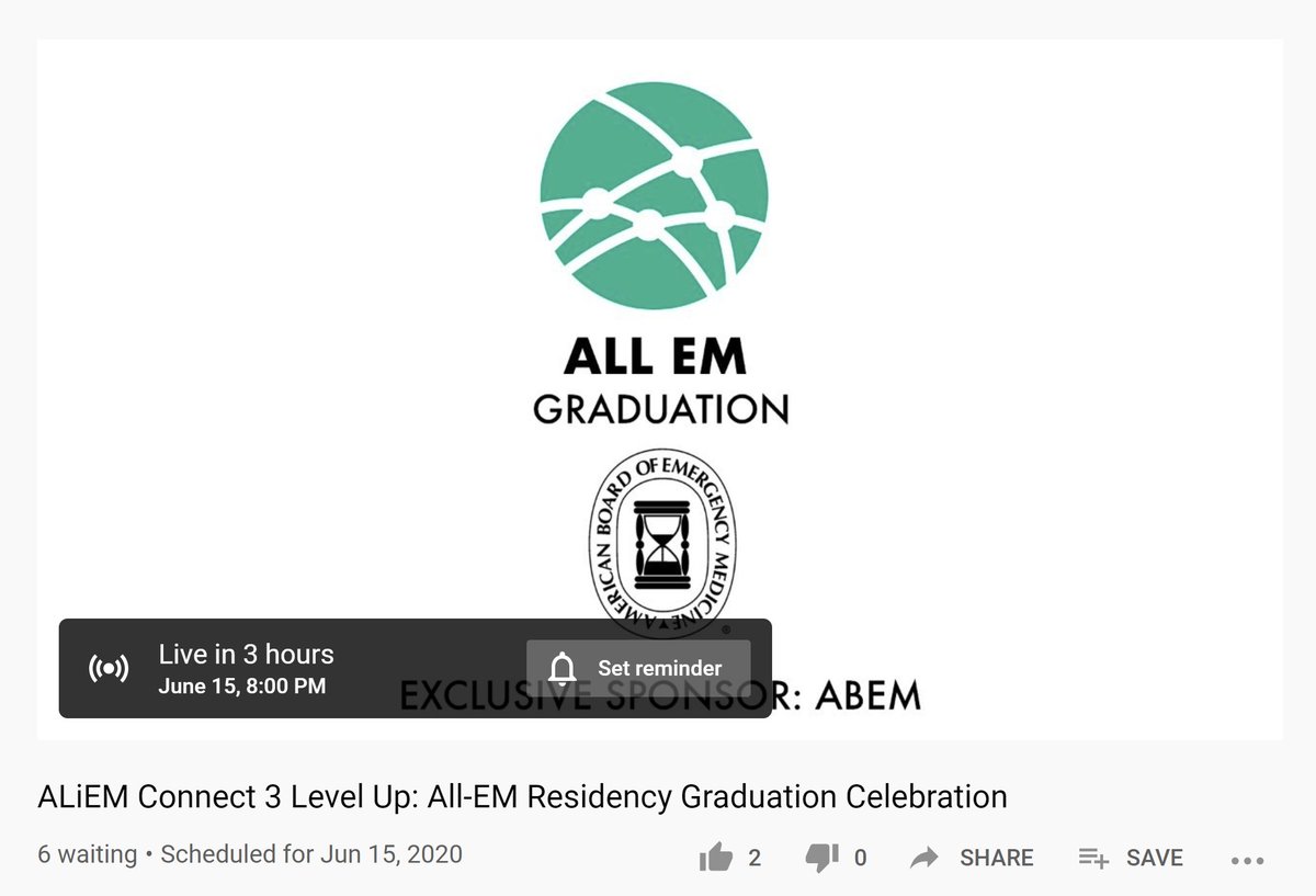 🎓 All-EM Graduation is TODAY! 🎉🥳 
... and there are already people online waiting! 

📽️youtube.com/watch?v=d5udp2…

⏳ 5pm PST /  8pm EST 

💻aliemu.com/aliem-connect/ 

#EMLevelUP #EMClassof2020