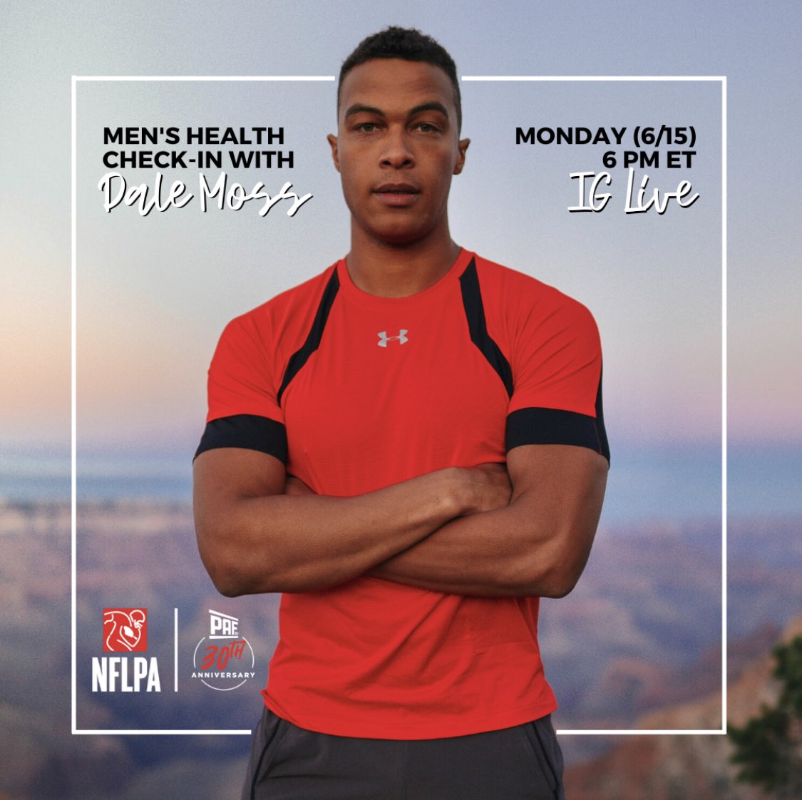 yourPAF's tweet photo. It’s #MensHealthWeek! And we’re kicking things off with a chat hosted by @DaleMoss this evening at 6pm ET. #yourPAF https://t.co/psLi7tA6K8