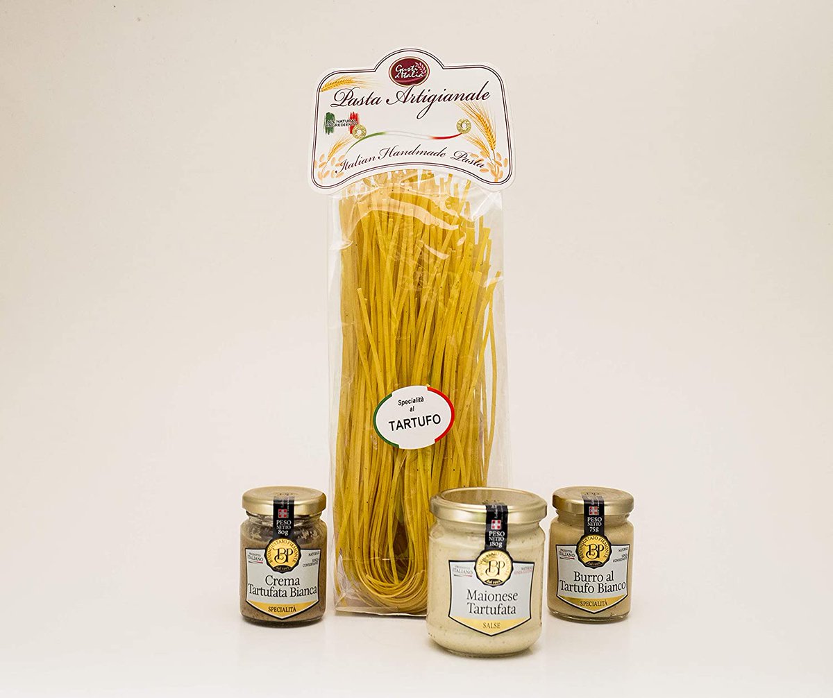 Il nostro pacco gourmet con le delizie al tartufo è di nuovo disponibili su Amazon! #gustiditalia #tartufo #tagliatelle #crema #burro