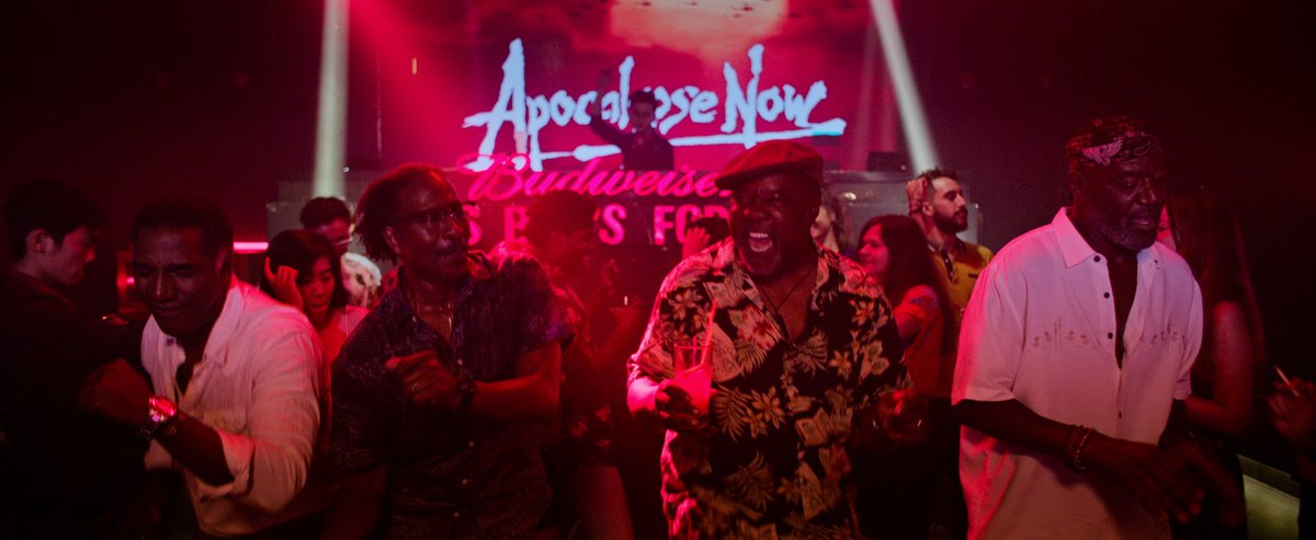 Lee pays homage to APOCALYPSE NOW in one of the opening scenes in a club.