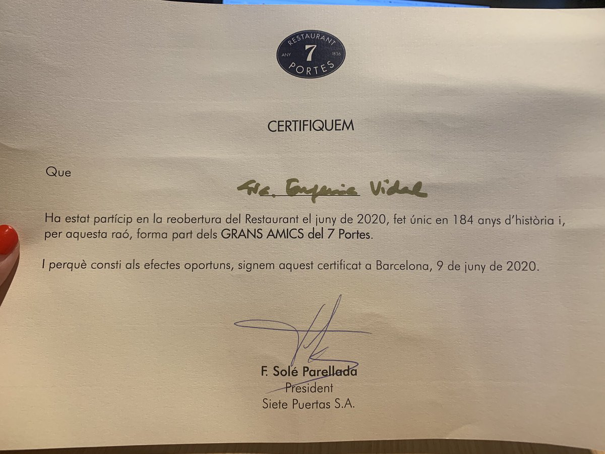 En <a href="/7Portes/">7 Portes</a> te reciben con los brazos abiertos y un certificado de Grandes Amigos 🙌