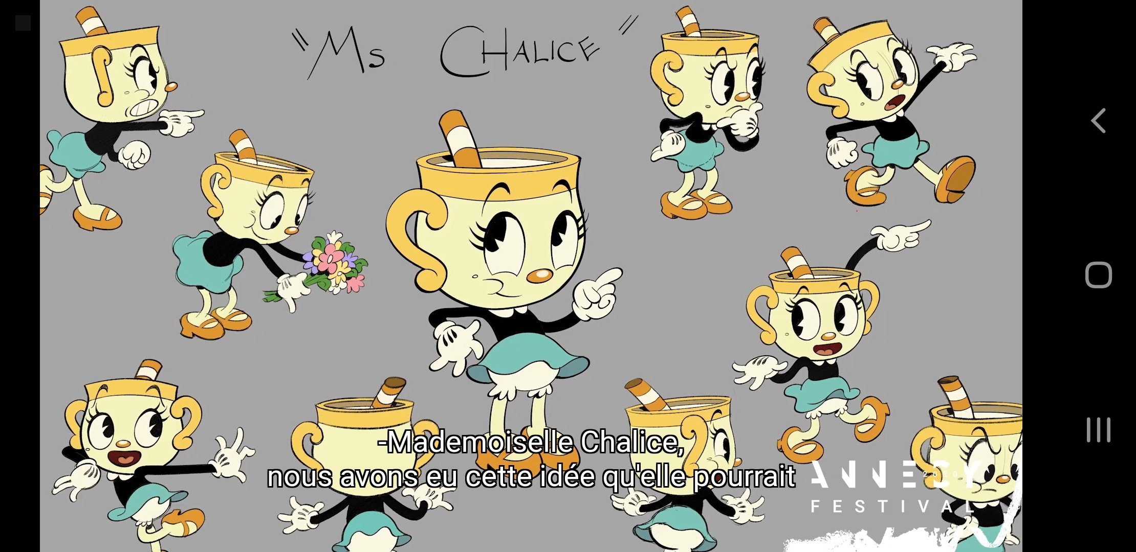 Out of all characters, Ms. Chalice looks the most different between the  game and the show. I kinda prefer her latter design, but the former is  probably more authentic to the game's
