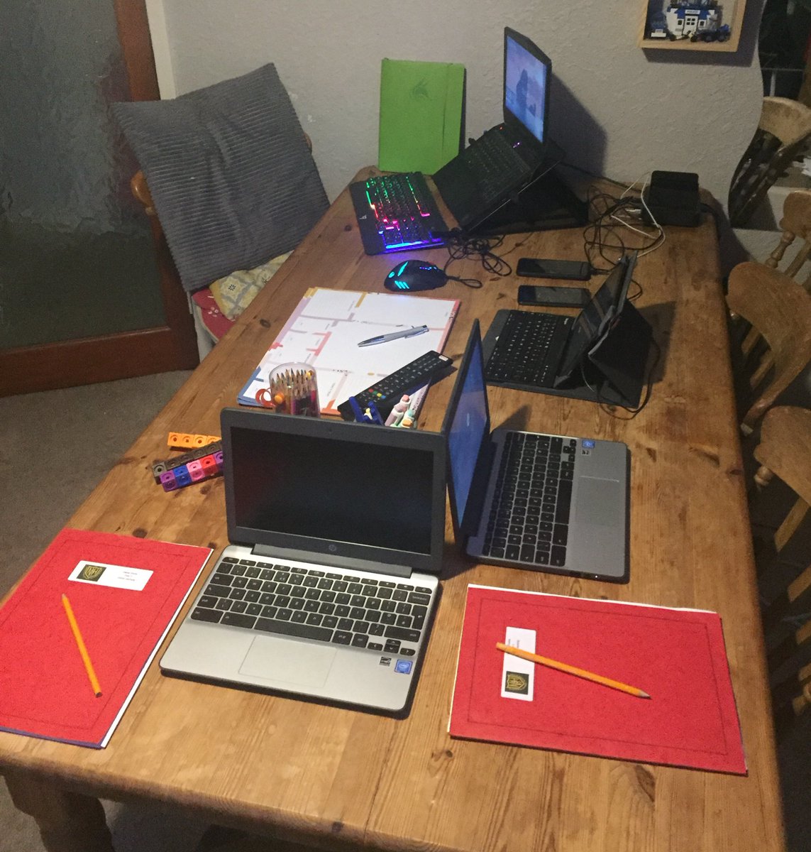 Dentist’s are back at work now which means I’ve had to give my wife back for two days a week :( as such every Tuesday and Friday I now get to experience the juggling of work and home schooling people have been going through #preparedness #Tableset #Ineverwantedtoteach #years3and4