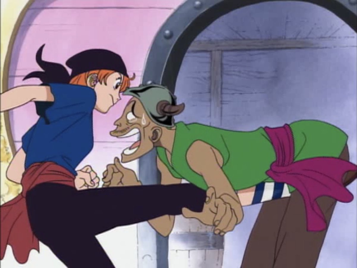 The first Straw Hat Pirate to make an appearance in the series is actually Nami. Toei made the choice to introduce her early as a mysterious lady thief. I think it's brilliant, and really builds up the anticipation to her proper introduction to the story.