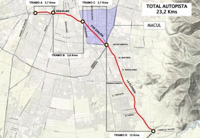 co_trans_justo's tweet photo. ¿Vives cerca de esta línea roja? Entérate que pronto vivirás junto a una autopista. La aprobaron por secretaría recién dentro del plan de emergencia Covid q acaba de acordar el gobierno con la ex concertación. https://t.co/vGAldJ13Jj