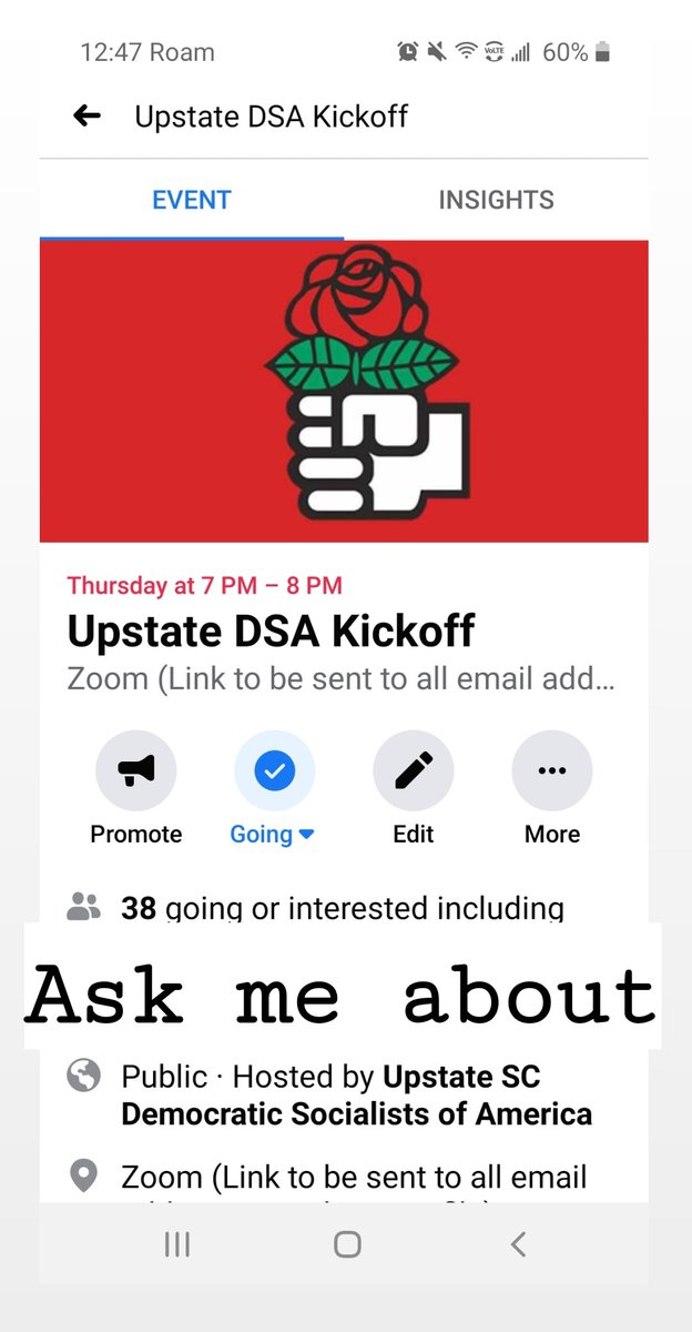 Our event is on Facebook! Make sure you get us your email address so we can send you the zoom link